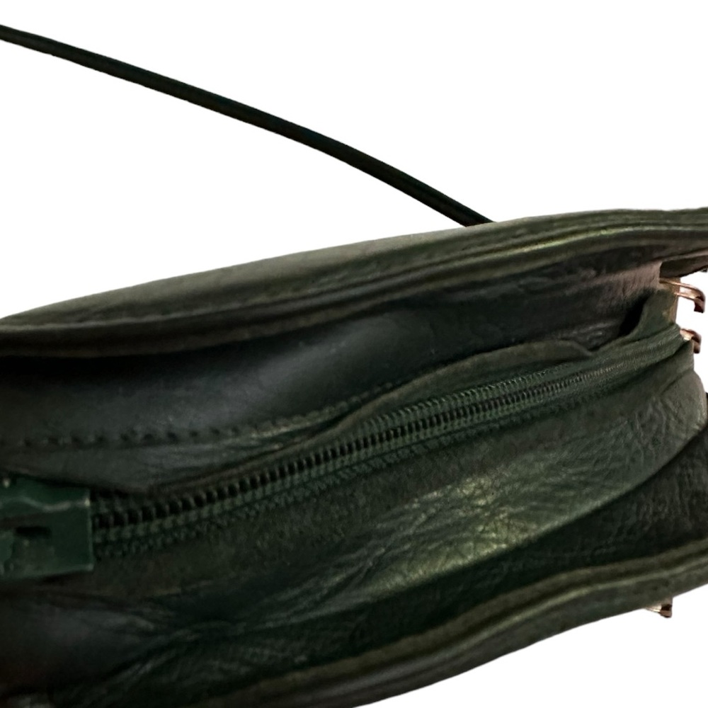Charles Jourdan *Vintage Mini Crossbody Dark Forest Green - Picture 9 of 11